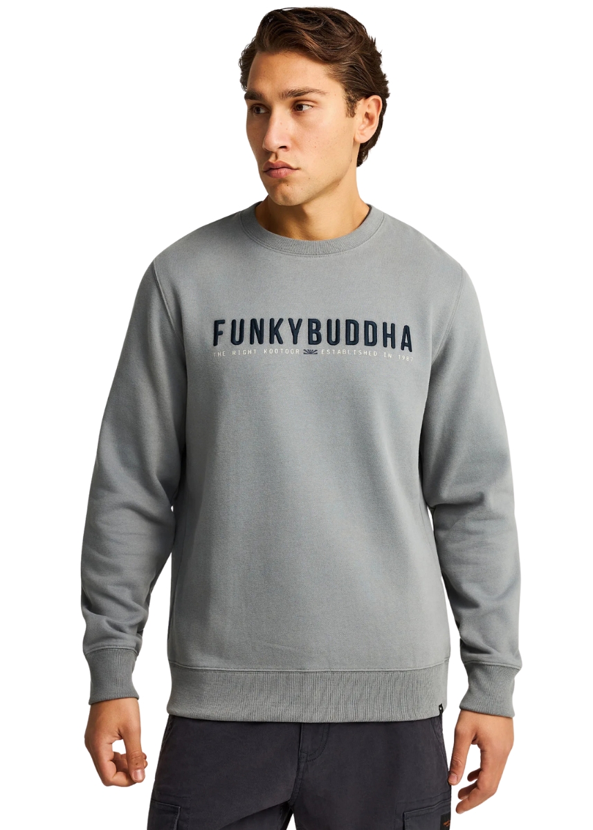 Funky Buddha Φούτερ FBM012-004-06 – Steel Grey