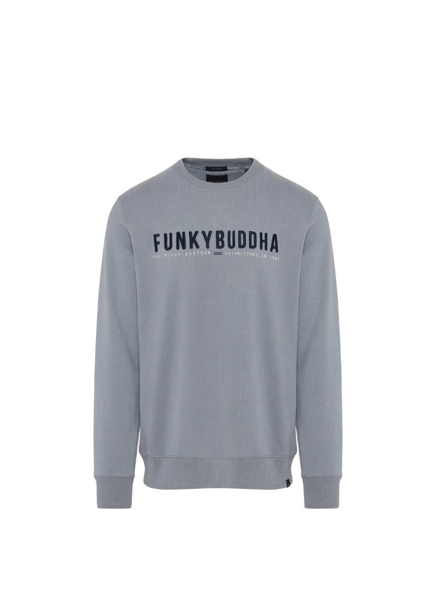 Funky Buddha Φούτερ FBM012-004-06 – Steel Grey