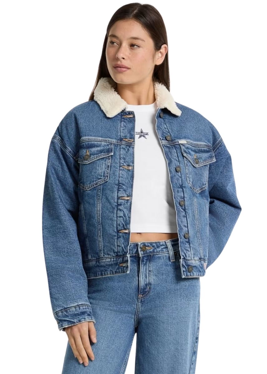 Guess Jeans Μπουφάν Denim W4BN64D5CC3-M3DW - Blue