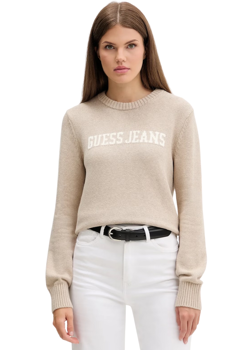 Guess Jeans Πλεκτή Μπλούζα W4BR10Z3HM1-H147 - Beige