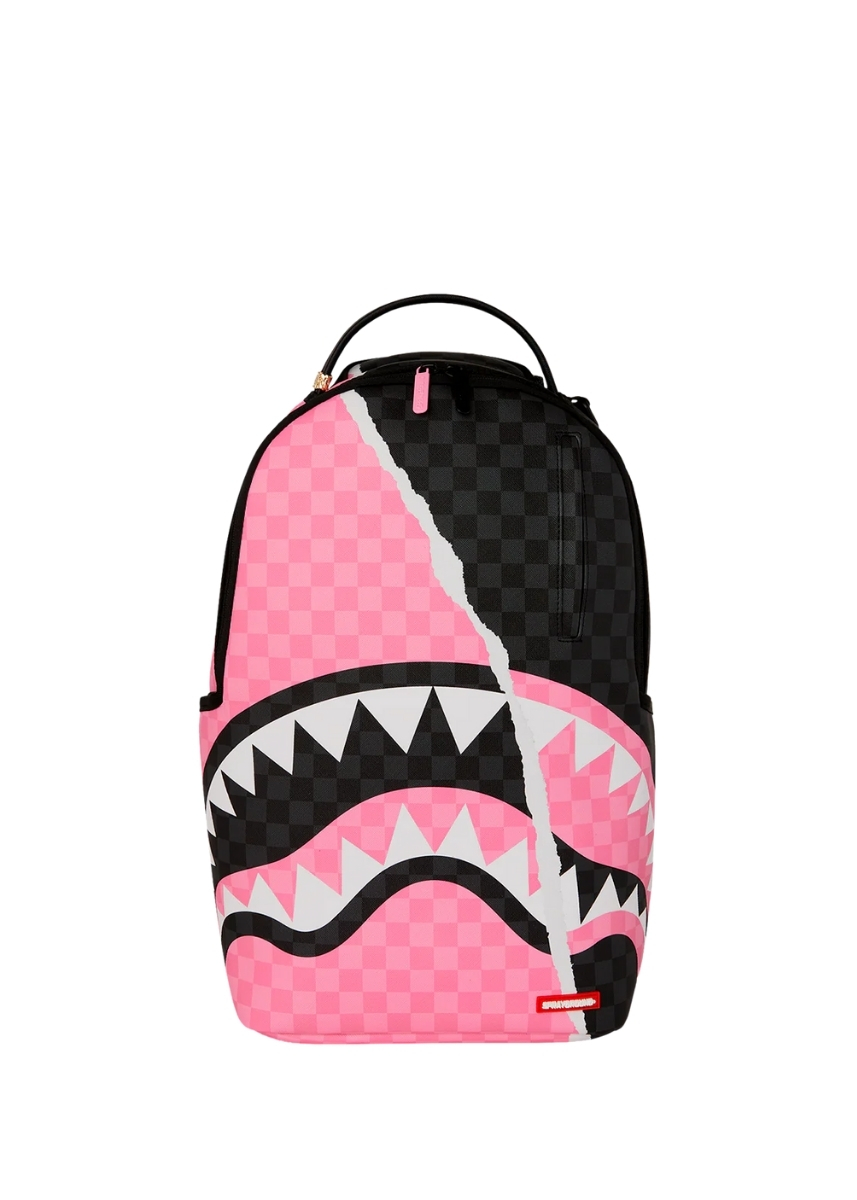 Sprayground® Pink And Black Tear Sip Backpack B7692 - Pink