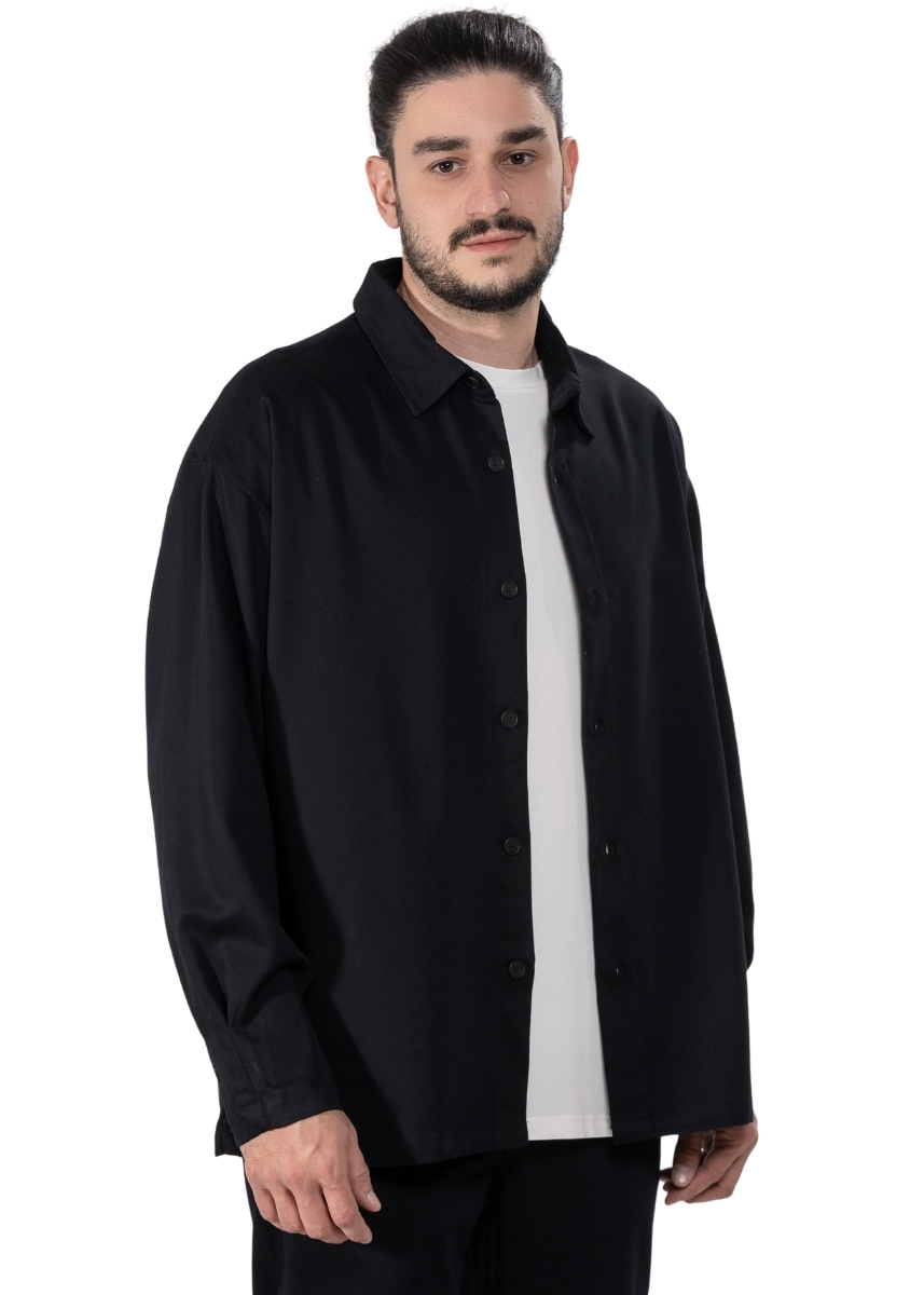 Twin Black Overshirt 04-056 – Black