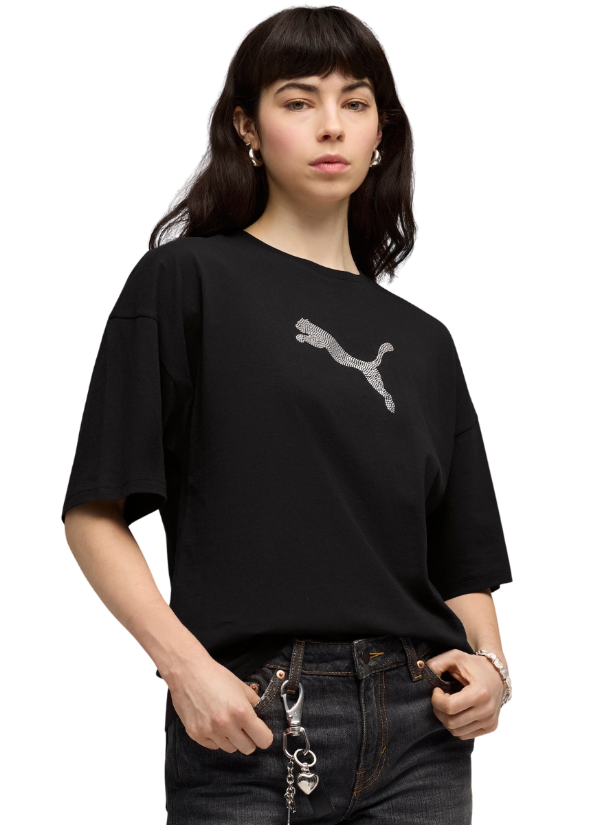 PUMA Ess Graphics Badazzied T-Shirt 634566 01 - Black