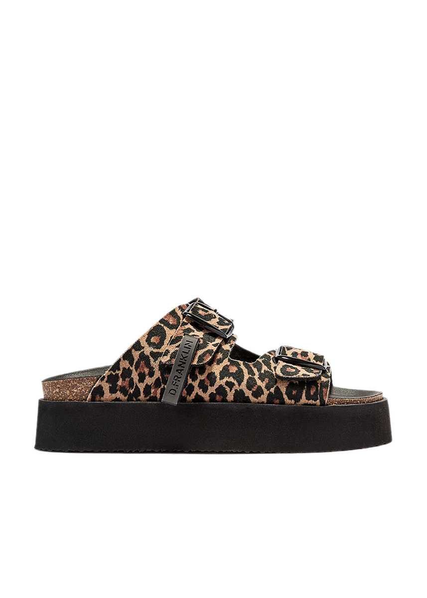 D.Franklin Vibe Sandals Buckle Platform DFSH414003 – Leopard
