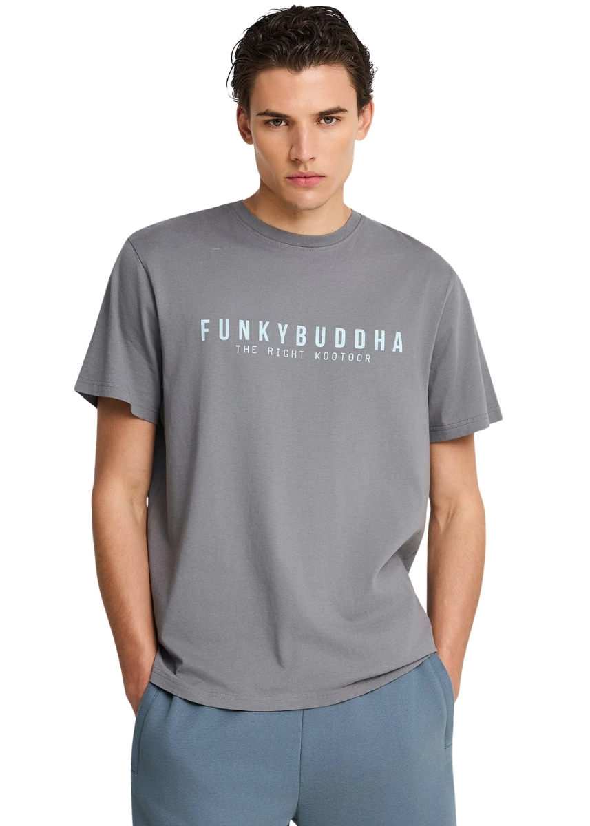 Funky Buddha T-Shirt FBM013-011-04 – Steel Grey