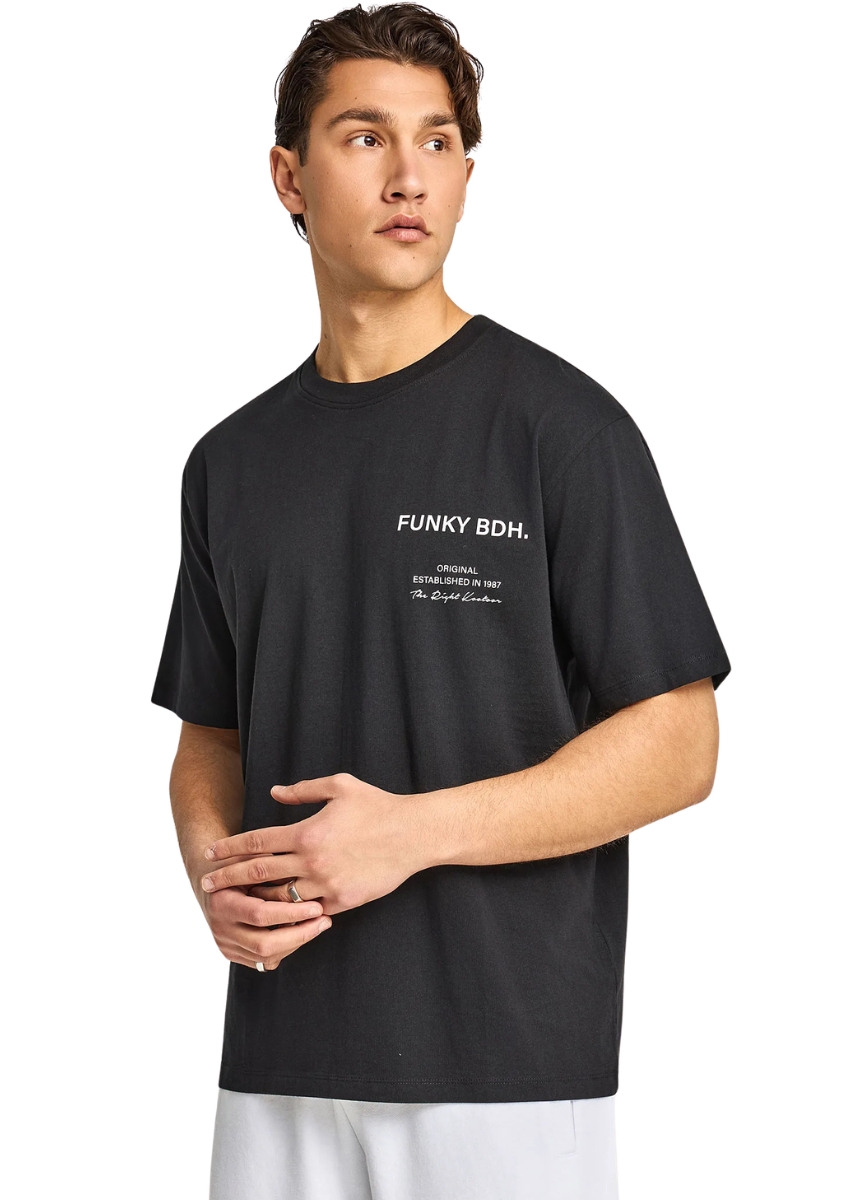 Funky Buddha T-Shirt FBM013-015-04 – Black