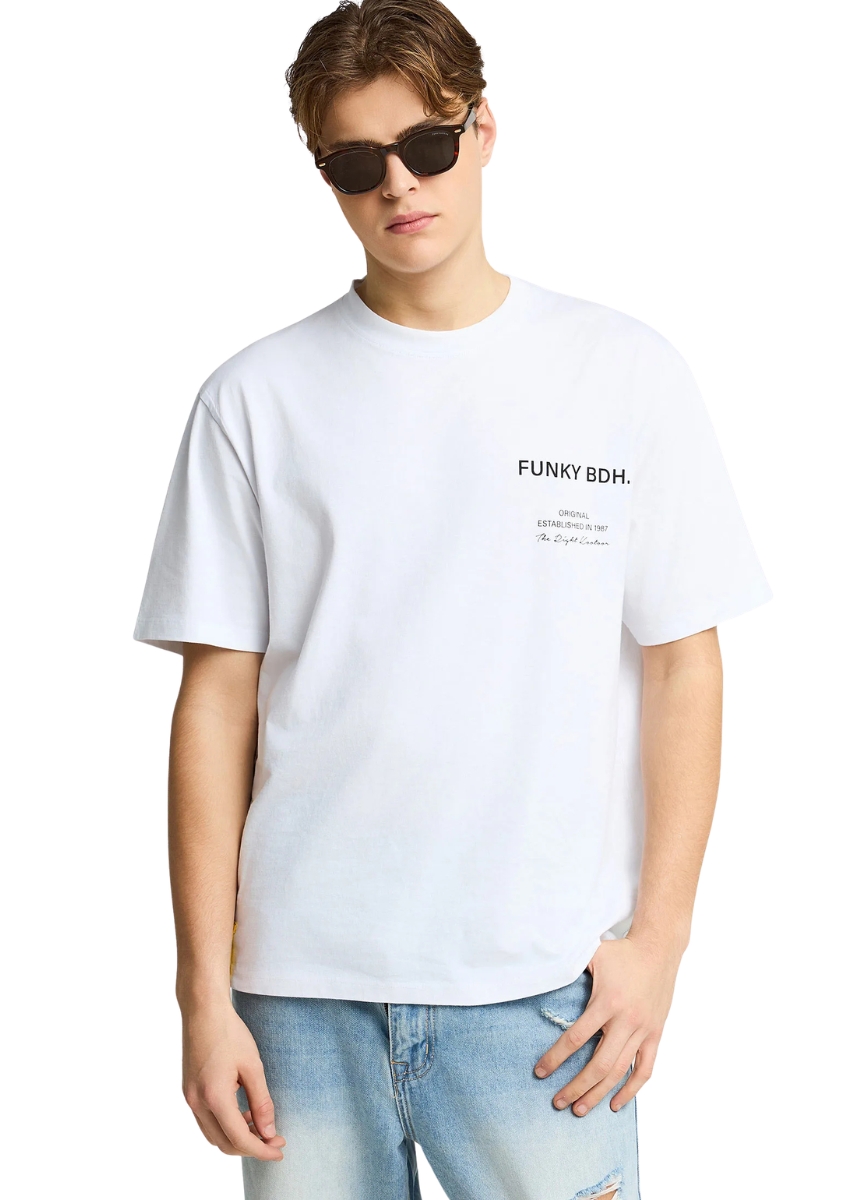 Funky Buddha T-Shirt FBM013-015-04 – Optical White