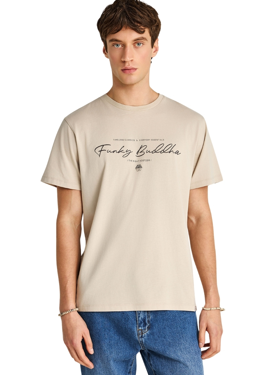 Funky Buddha T-Shirt FBM013-022-04 – Fog