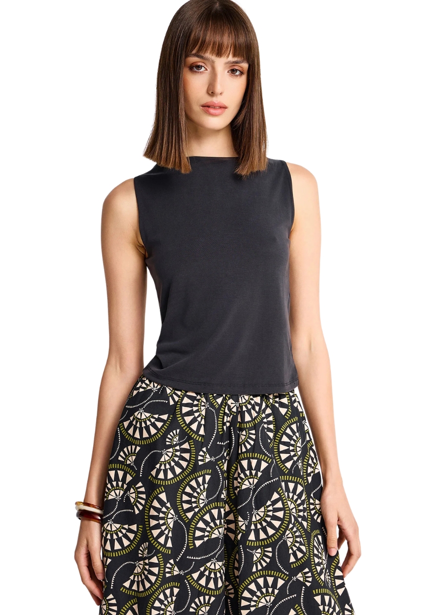 Funky Buddha Αμάνικη Μπλούζα FBL013-106-17 – Black