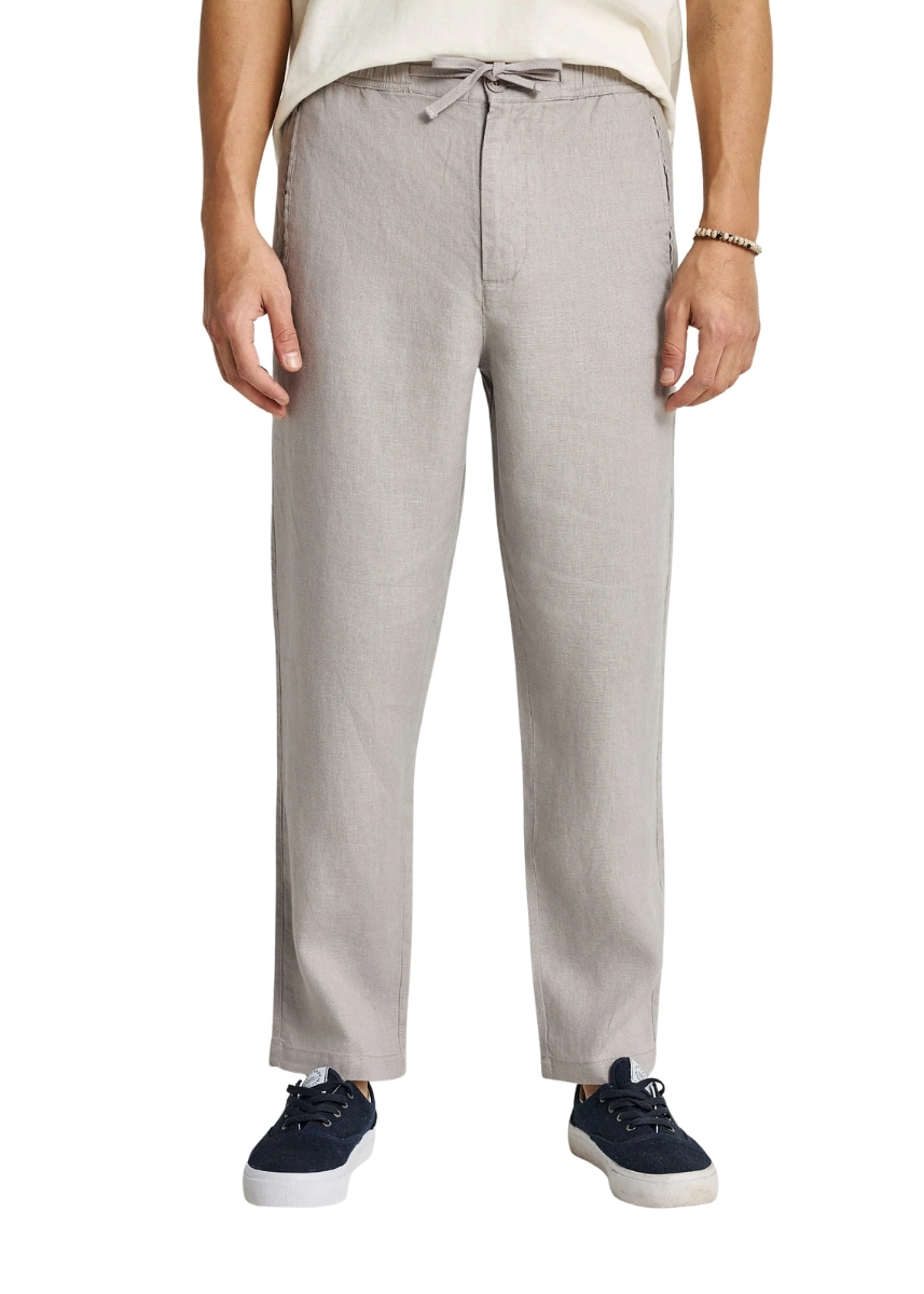 Funky Buddha Λινό Παντελόνι Chino FBM013-011-02 – Grey