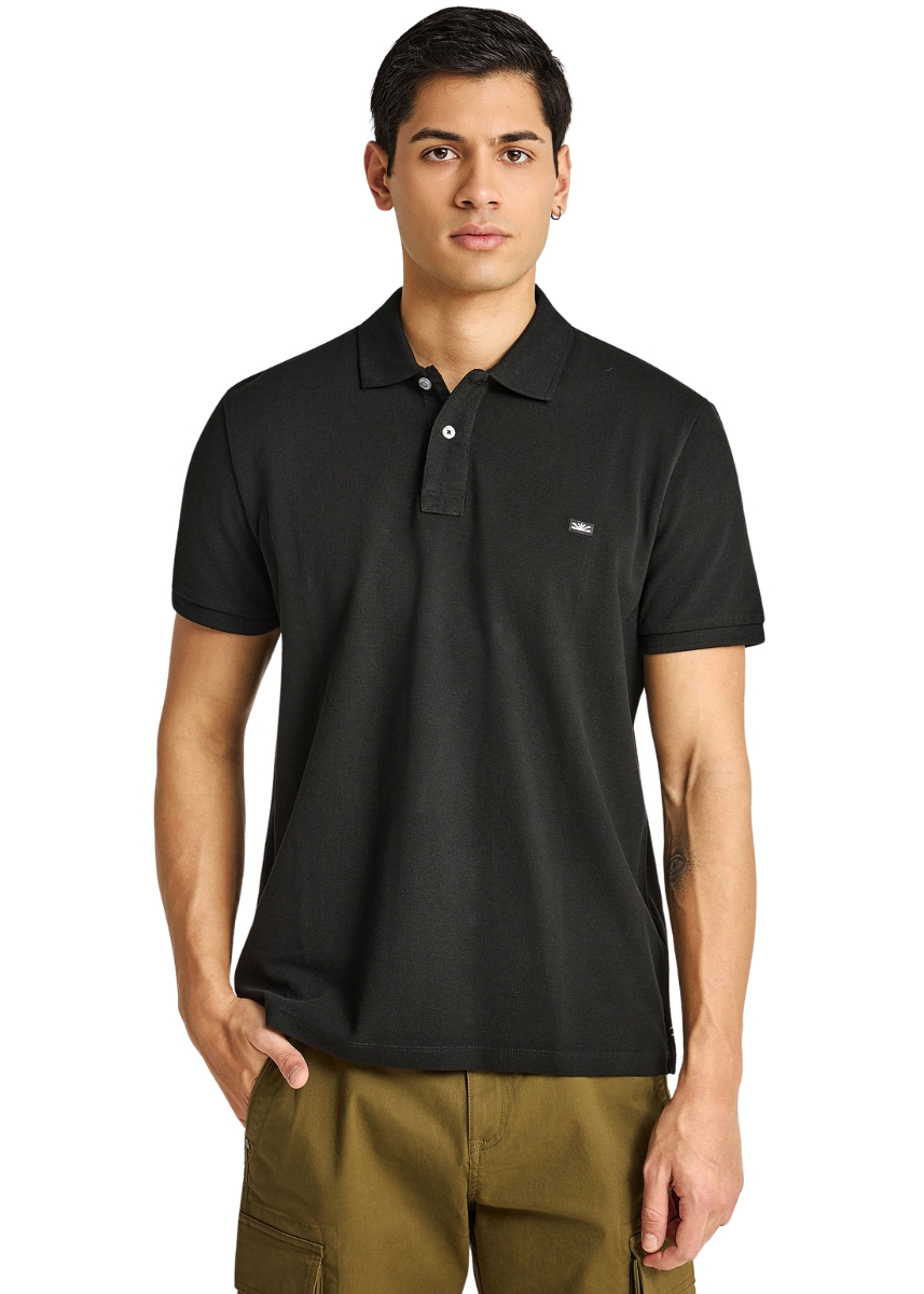 Funky Buddha Μπλούζα Polo FBM013-001-11 – Black