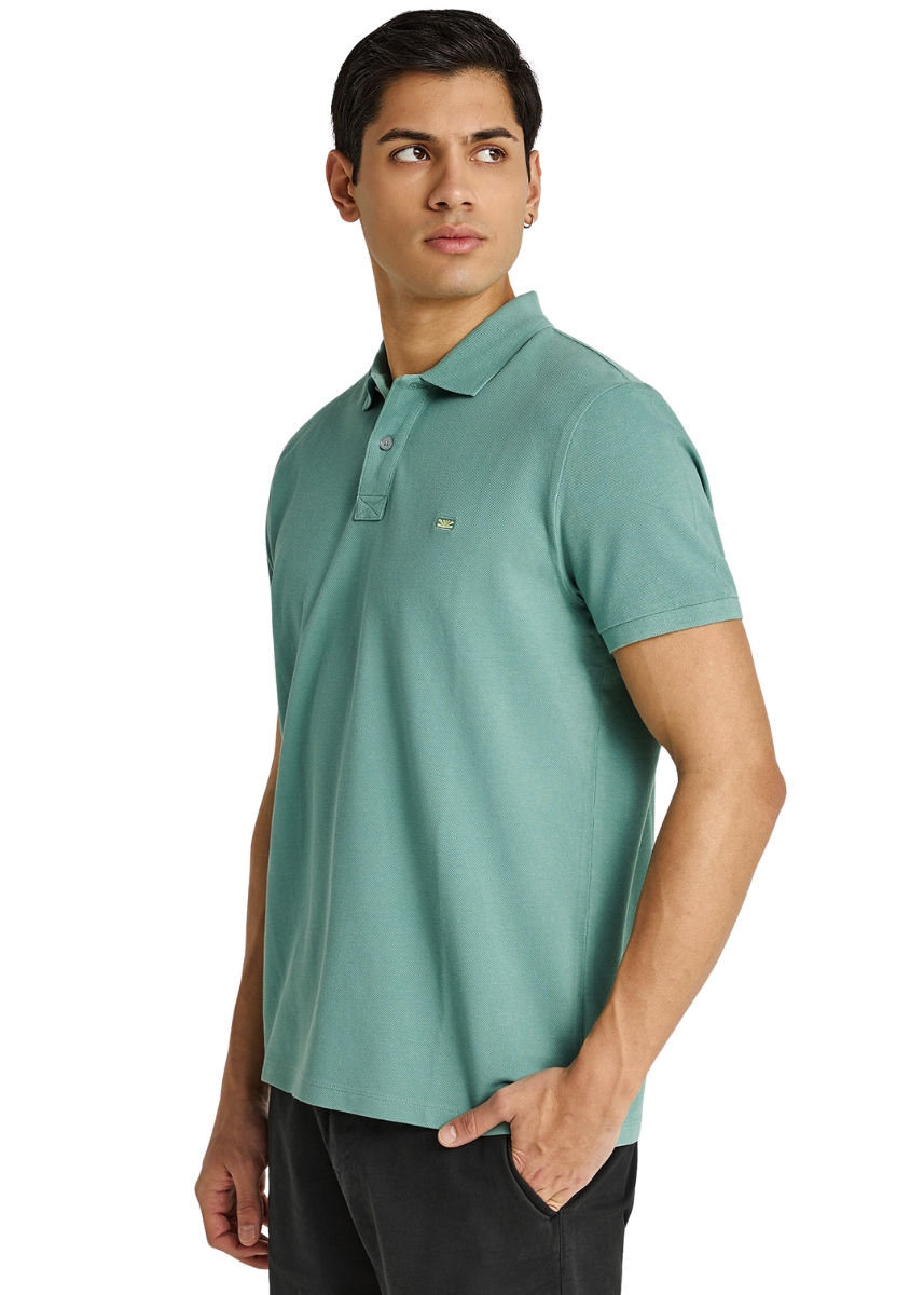 Funky Buddha Μπλούζα Polo FBM013-001-11 – Green Lake