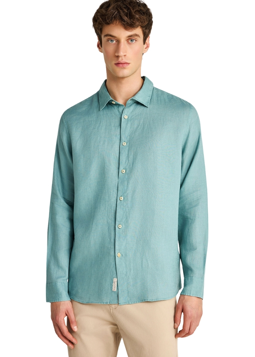 Funky Buddha Πουκάμισο FBM013-001-05 – Mineral Blue