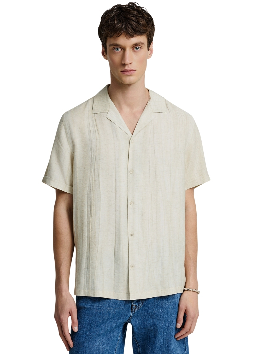 Funky Buddha Πουκάμισο FBM013-018-05 – Cloud Cream