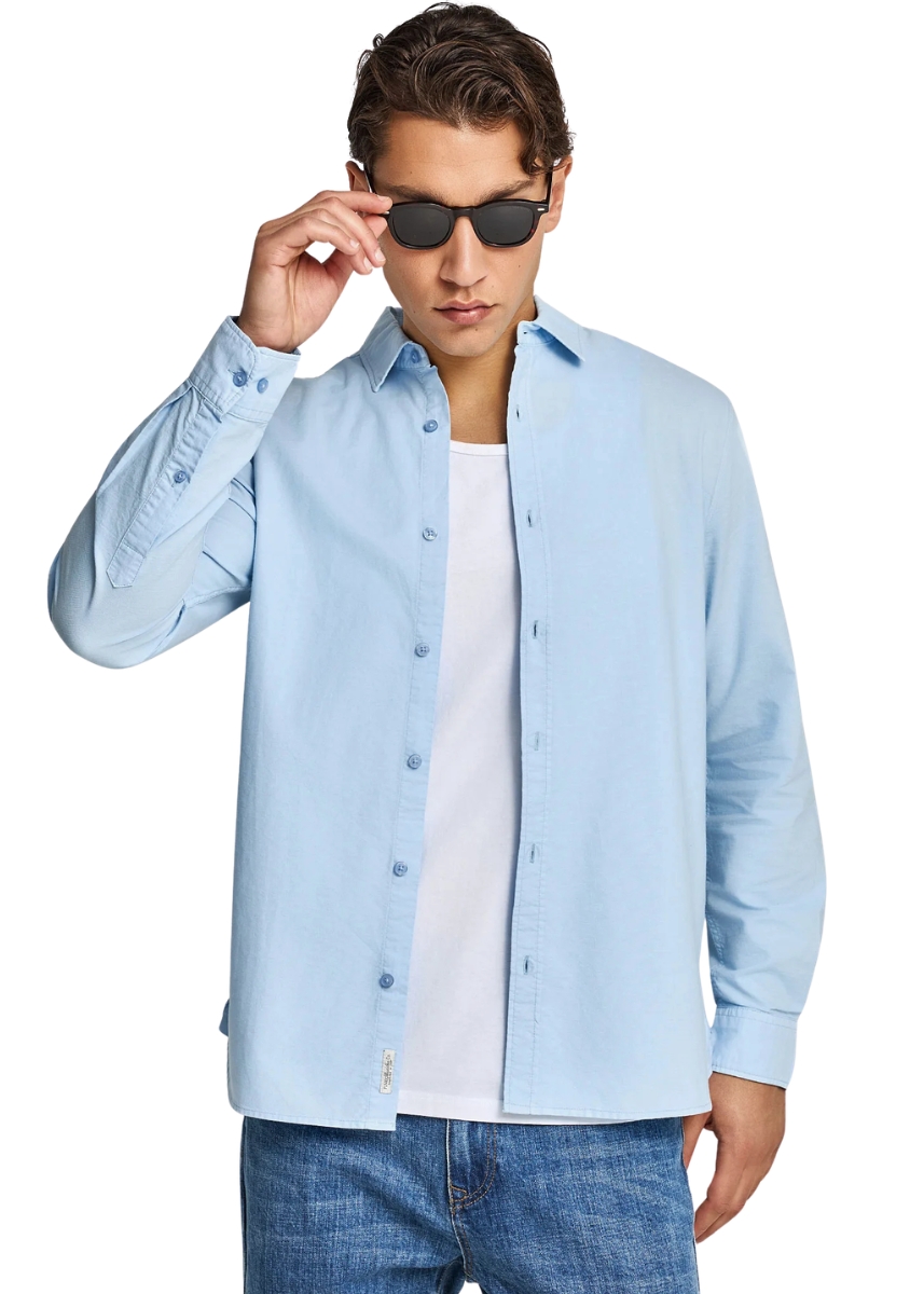 Funky Buddha Πουκάμισο FBM013-051-05 – Light Blue