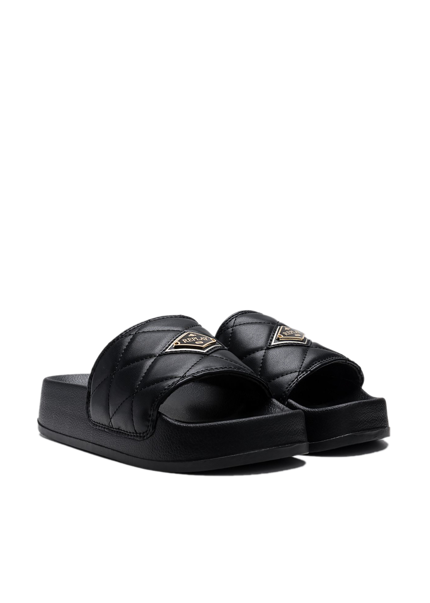 Replay New Lotty Quilt Slides GWF1H.000.C0035S.0003 – Black