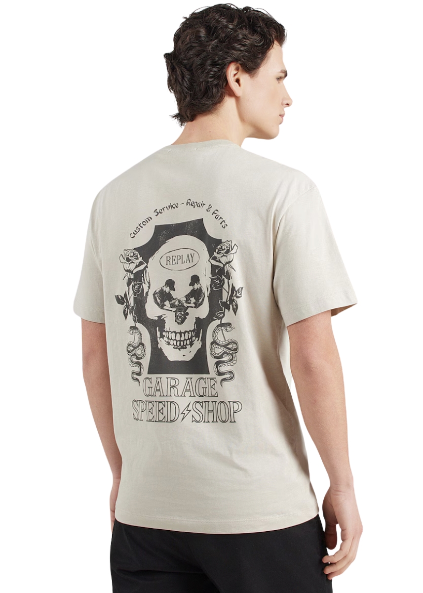 Replay T-Shirt M3348.000.2660.858 - Bone