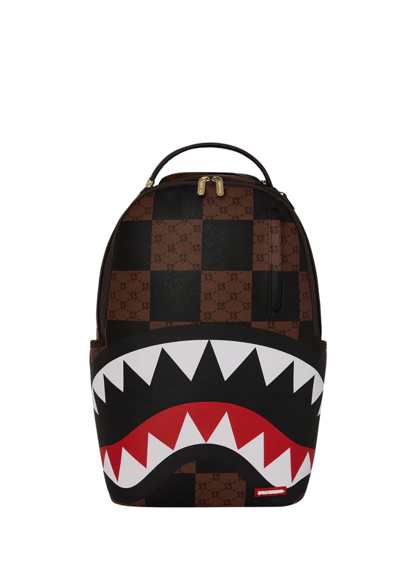 Sprayground® Enlarged Check Paris Dlxsv Backpack B6263 - Brown / Black