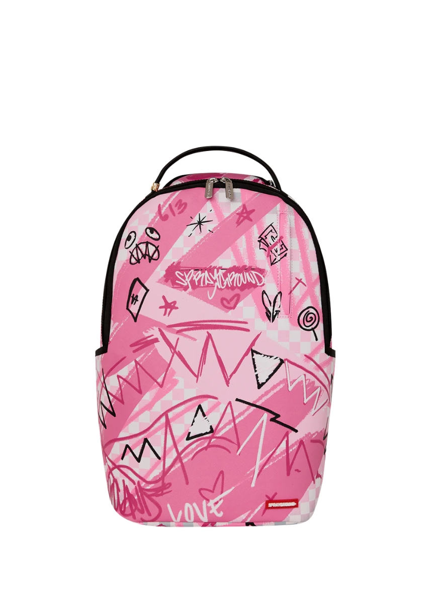 Sprayground® Pink Smoke Check Dlxsv Backpack B8672 - Pink